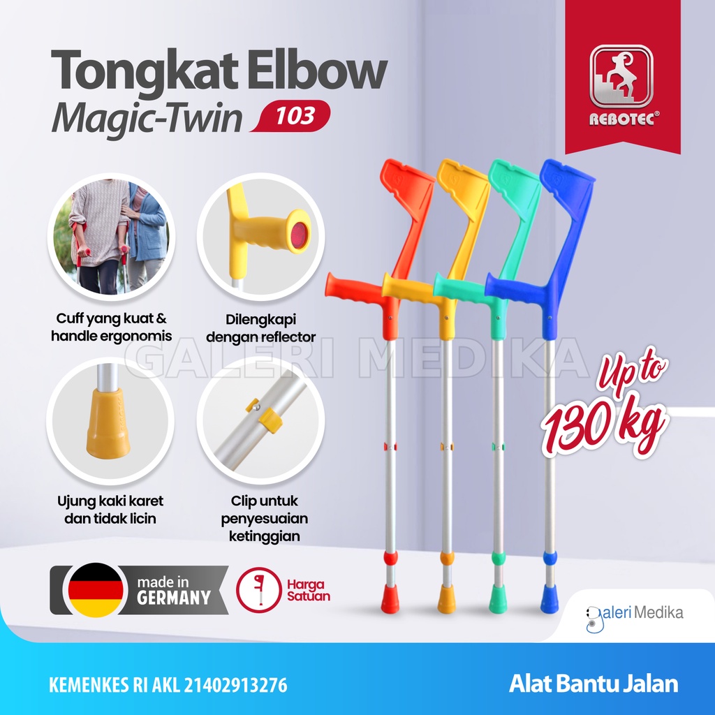 Tongkat Elbow Rebotec Magic-Twin 103 / Tongkat Siku Rebotec 103 - Alat Bantu Jalan