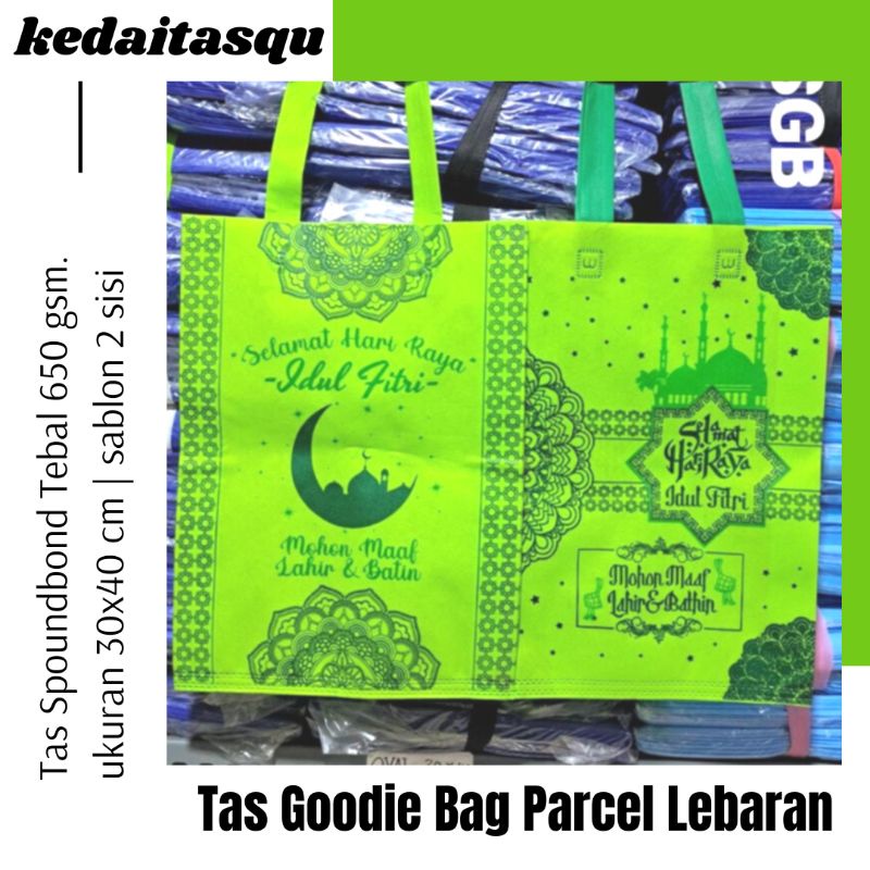 

Tas Spoundbond Sponbond Goodie Bag Bingkisan Lebaran Idul Fitri Baru Murah 30x40