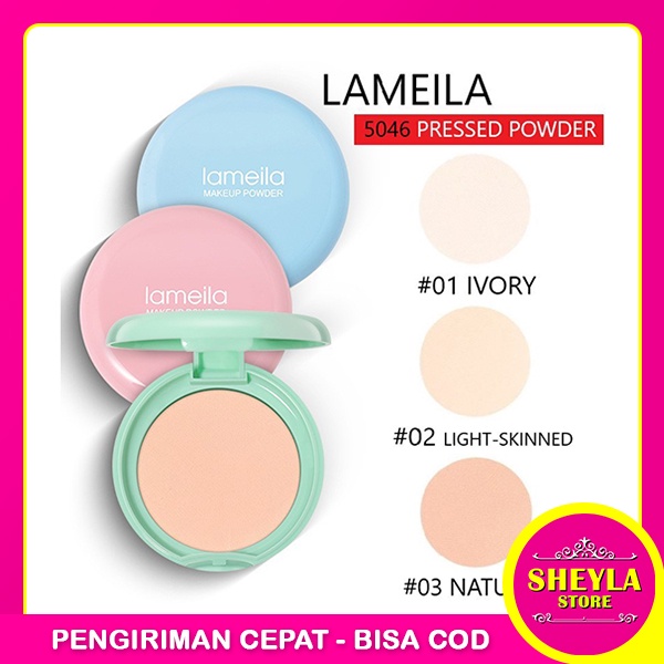 LAMEILA Naked Make Up Powder / Lameila Macaron Bedak Padat Pressed Powder / TS-3