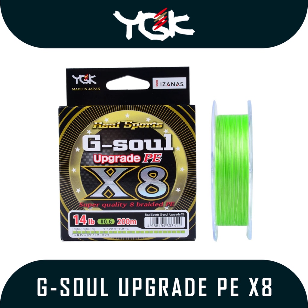 Senar Pancing PE Merk YGK G-Soul Upgrade X8 200m