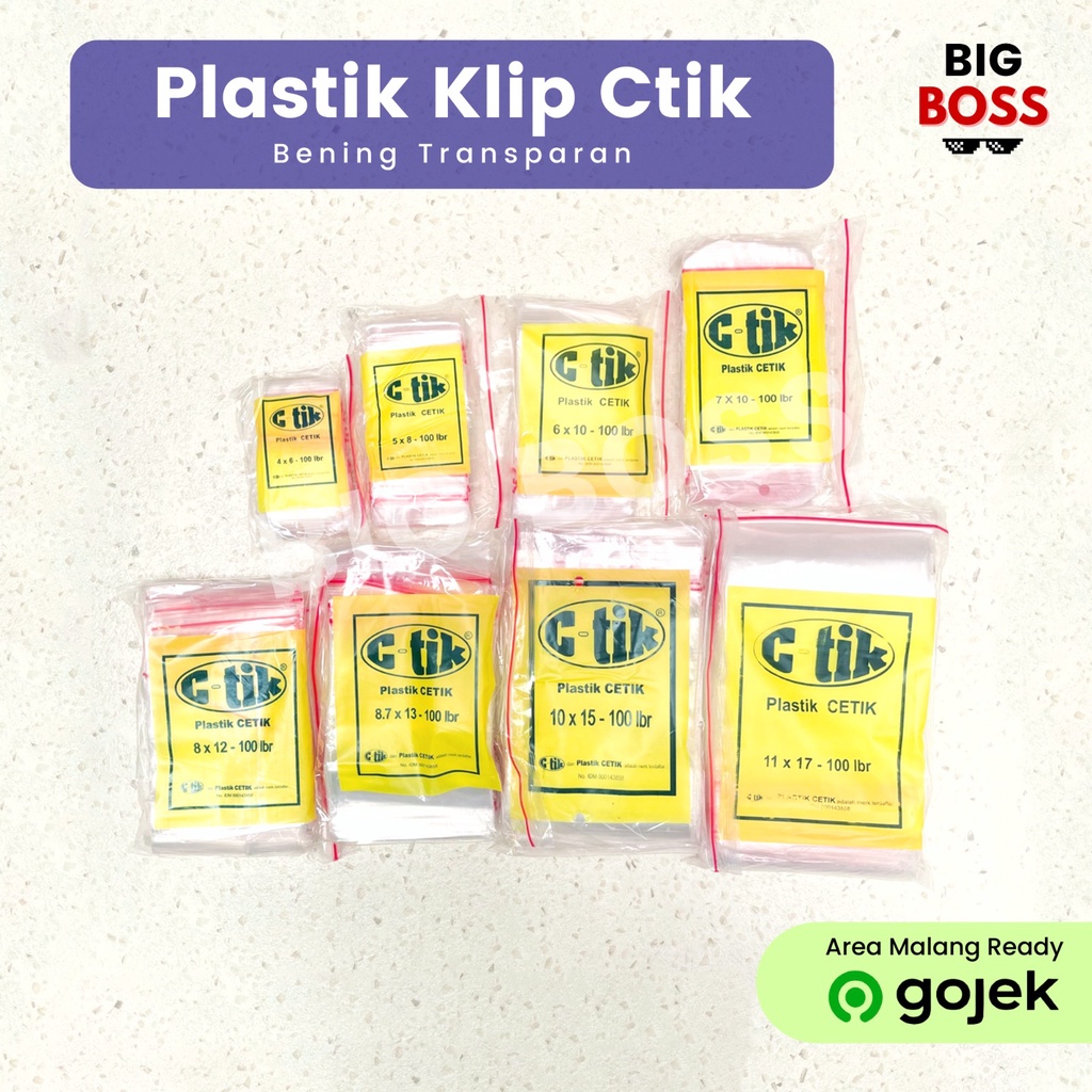 Kantong Plastik Klip Ziplock Bening CTIK