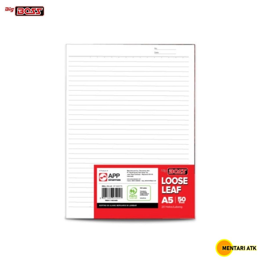 Loose Leaf Big Boss B5 50 Garis