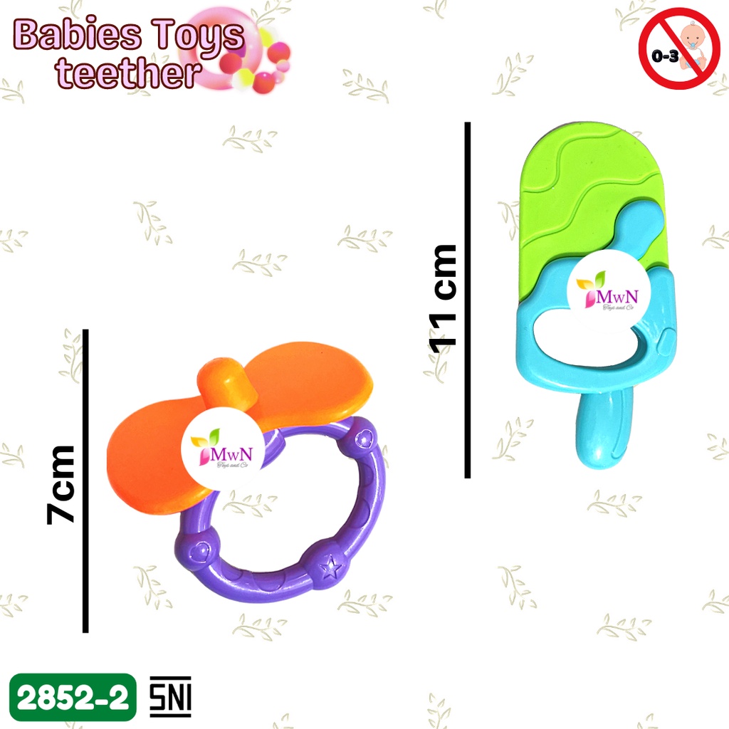 MWN Mainan Gigitan Bayi Teether isi 3pc 2852-2