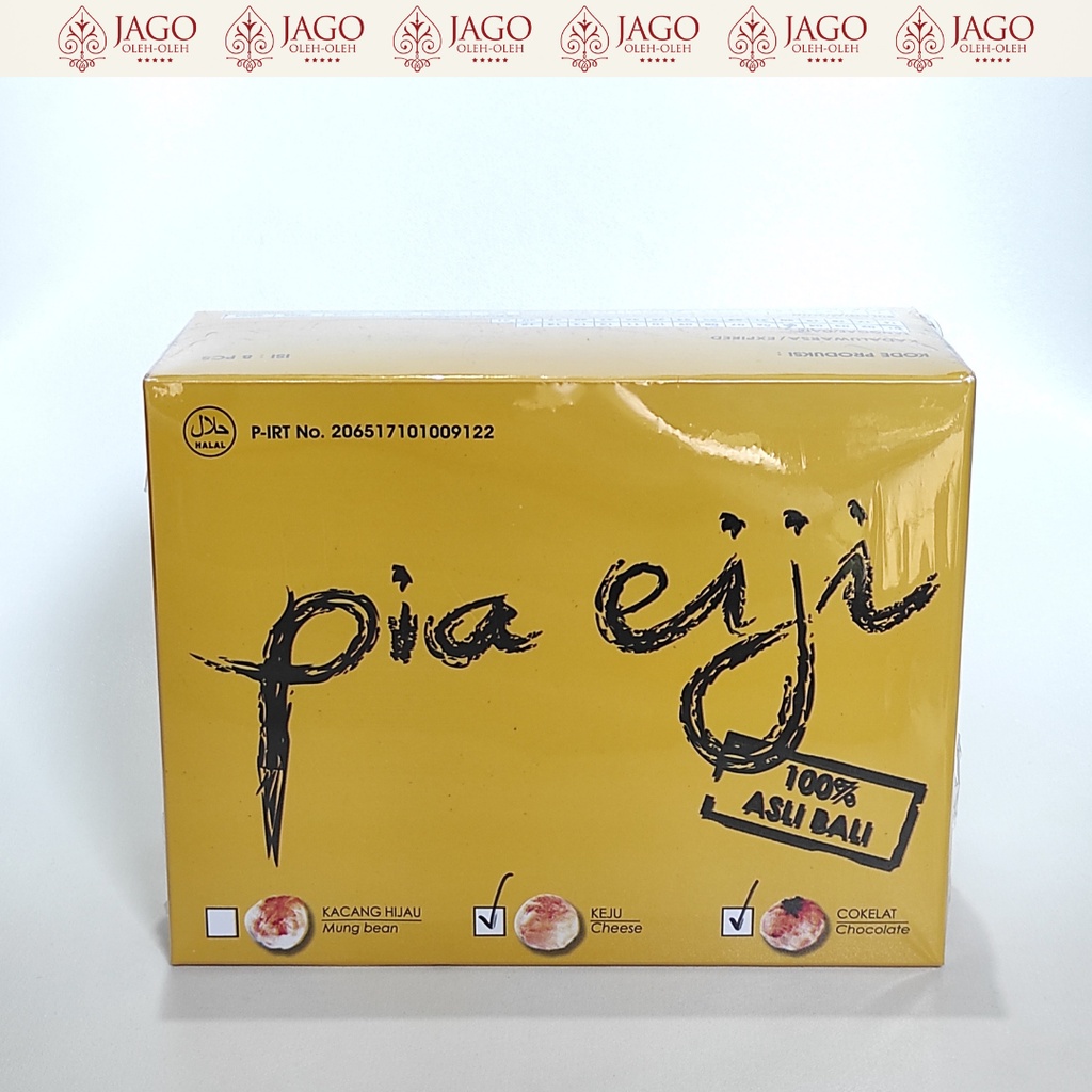 Pia EIJI oleh-oleh dari Bali PROMO - Coklat, Keju, Kacang Hijau, Durian, Kacang Hijau Telur Asin &amp; Mix