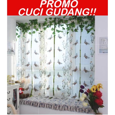 PROMO CUCI GUDANG TR-12 TIRAI JENDELA TRANSPARAN / TIRAI TRANSPARAN / TIRAI JENDELA / SEKAT RUANGAN