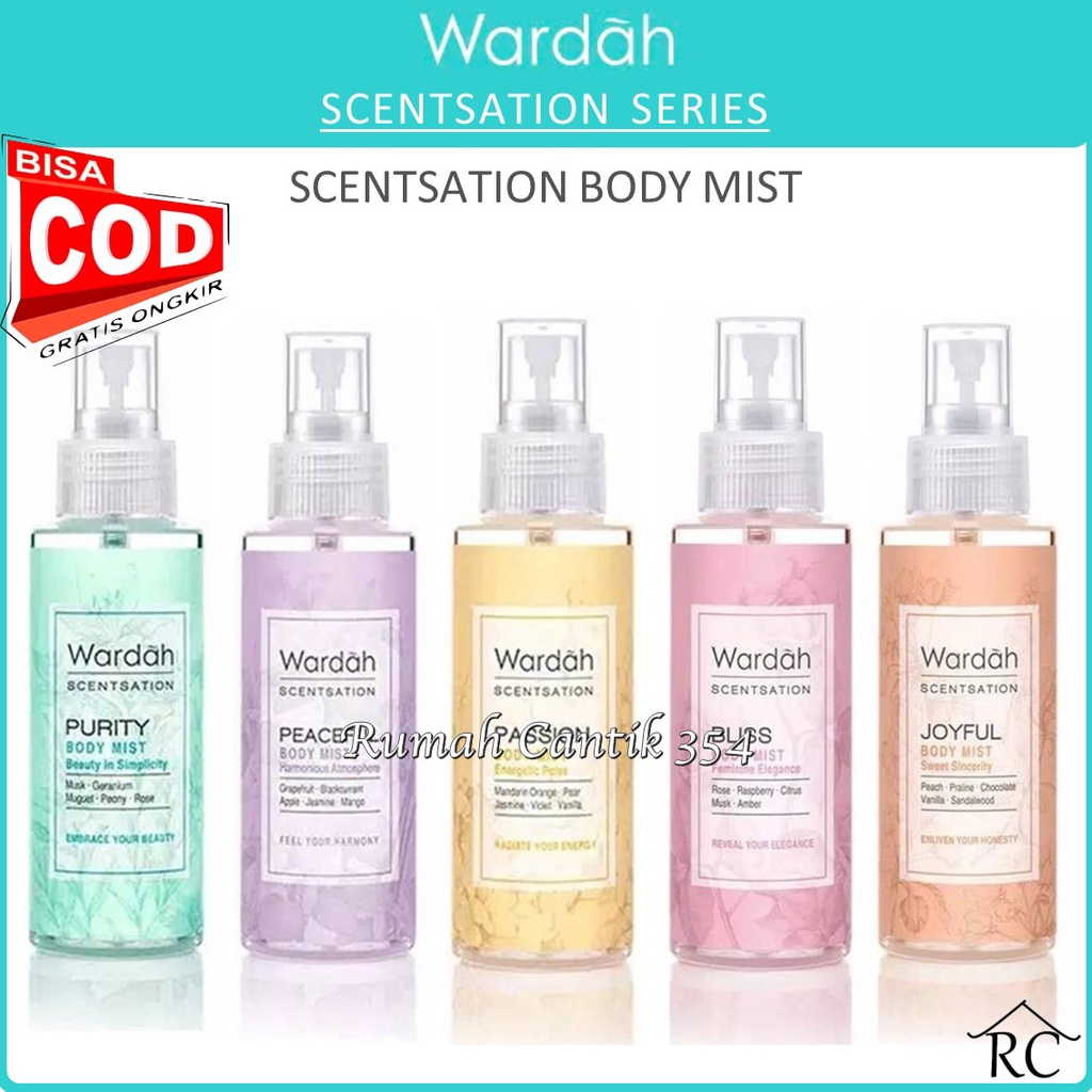 RUMAH CANTIK Wardah Scentsation Body Mist 100 ml - Parfum Wanita - COD / BAYAR DI TEMPAT