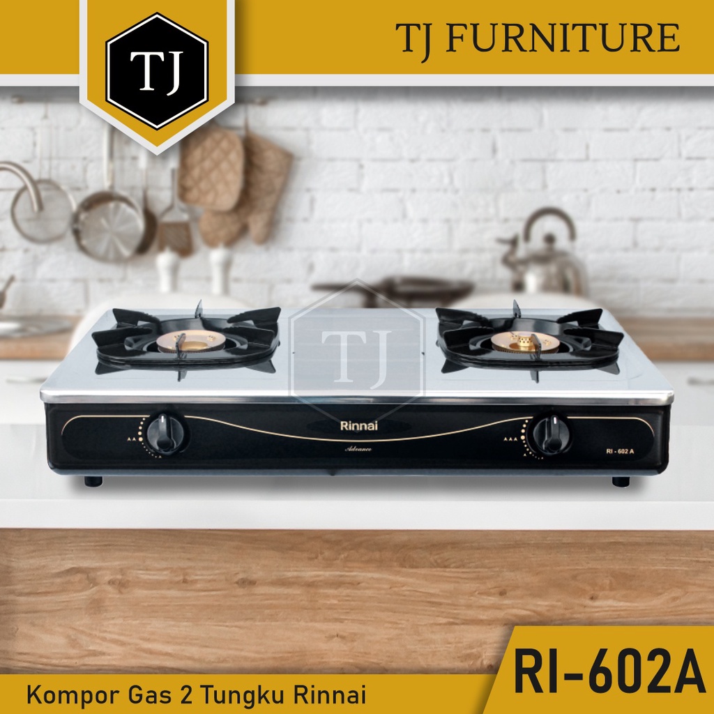 Rinnai Kompor Gas 2 Tungku - RI 602A / RI 602 A / RI602A / RI-602A