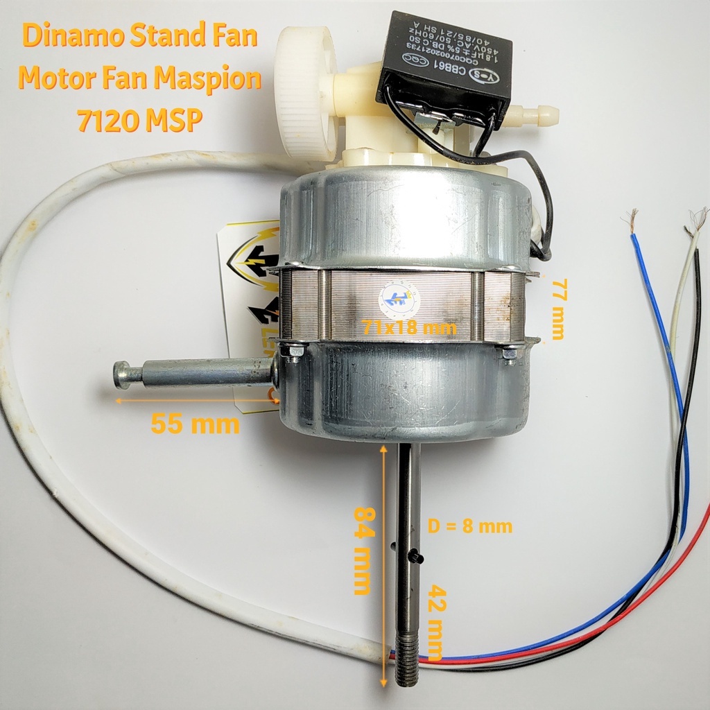 Dinamo Stand Fan Motor Fan Maspion 7120 MSP | Dinamo Mesin Motor Kipas Angin Standfan/Wallfan Merk Maspion | Dinamo Kipas Berdiri / Tembok