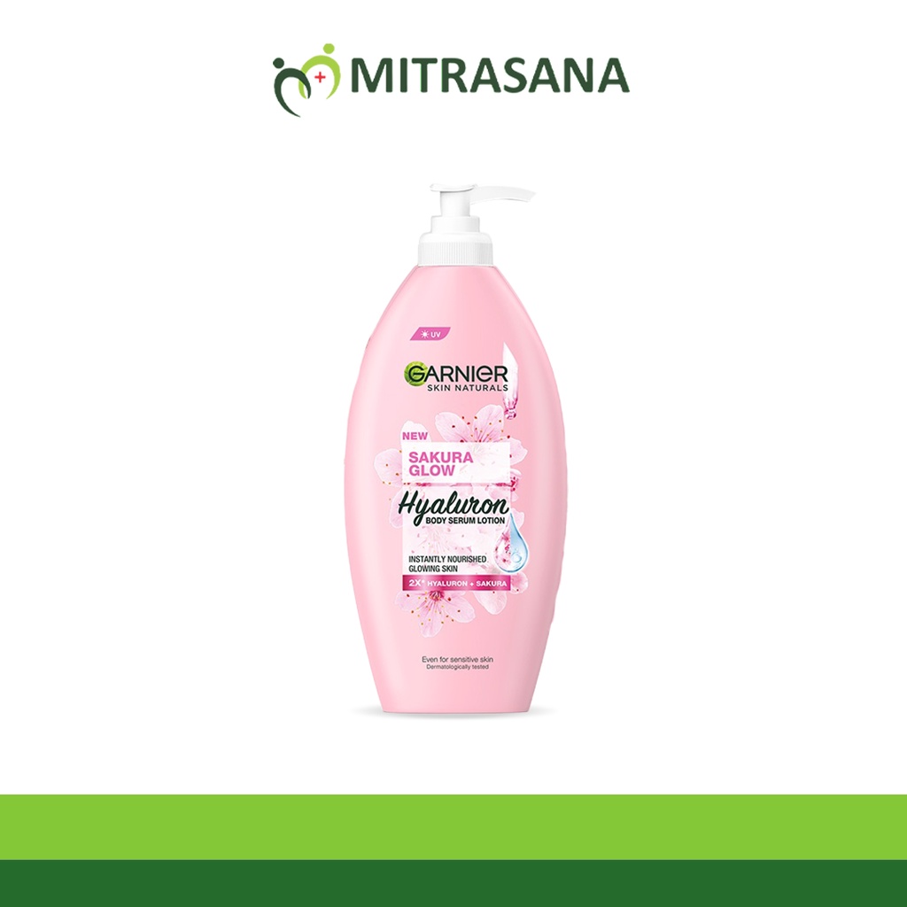 Garnier Sakura Glow Pinkish Hyaluron Serum Milk UV Body Lotion 400 ml