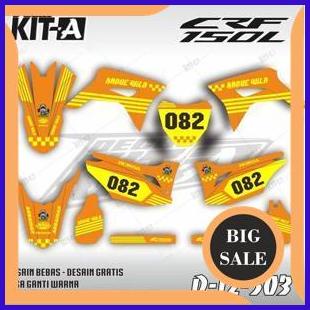 Decal CRF 150 L WARNA ORANGE LIS KUNING D-I2-503 1M4R23 limited stock