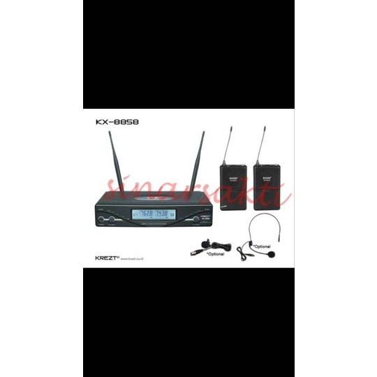 Mic Wireless Krezt Kx 8858 ( Clip On + Clip On )