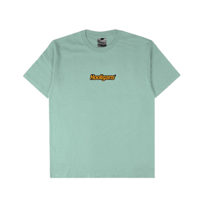 T-Shirt Hooligans - Baju Kaos Pria Wanita Reguler Casual Good Quality Distro - Hijau Mint