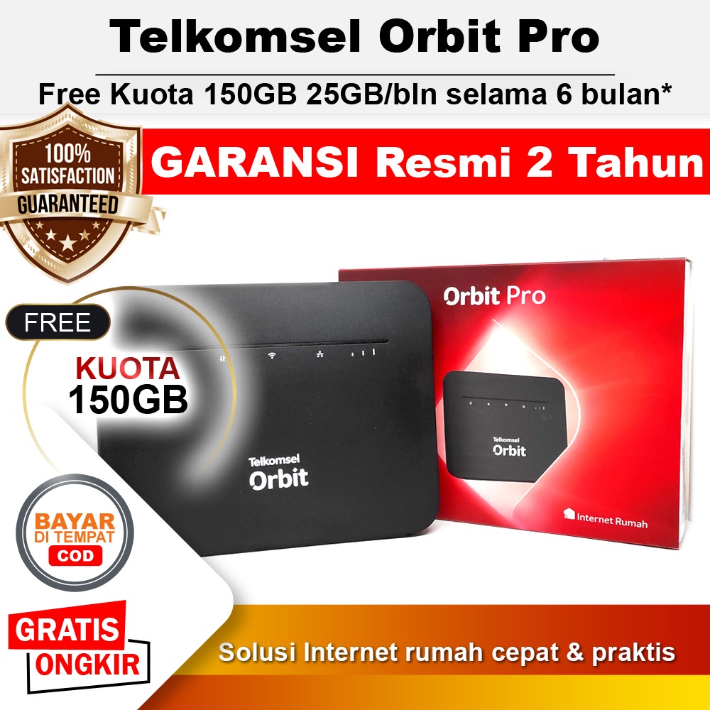 Orbit Pro Telkomsel HKM281 Modem Router 4G Free 150GB