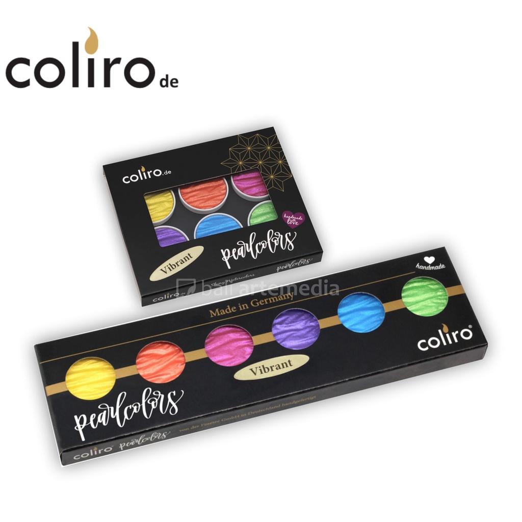 Coliro Pearlcolors Mica Watercolor Paint Vibrant 6 Color Set