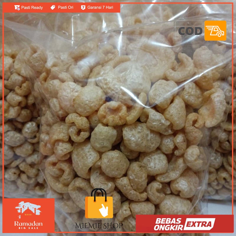 

kerupuk kulit babi 500gram kwalitas premium - Asin gurih