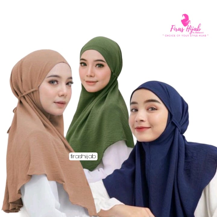 Jilbab Instan Bergo Maryam Crinkle Airflow Premium | Hijab Crinkle