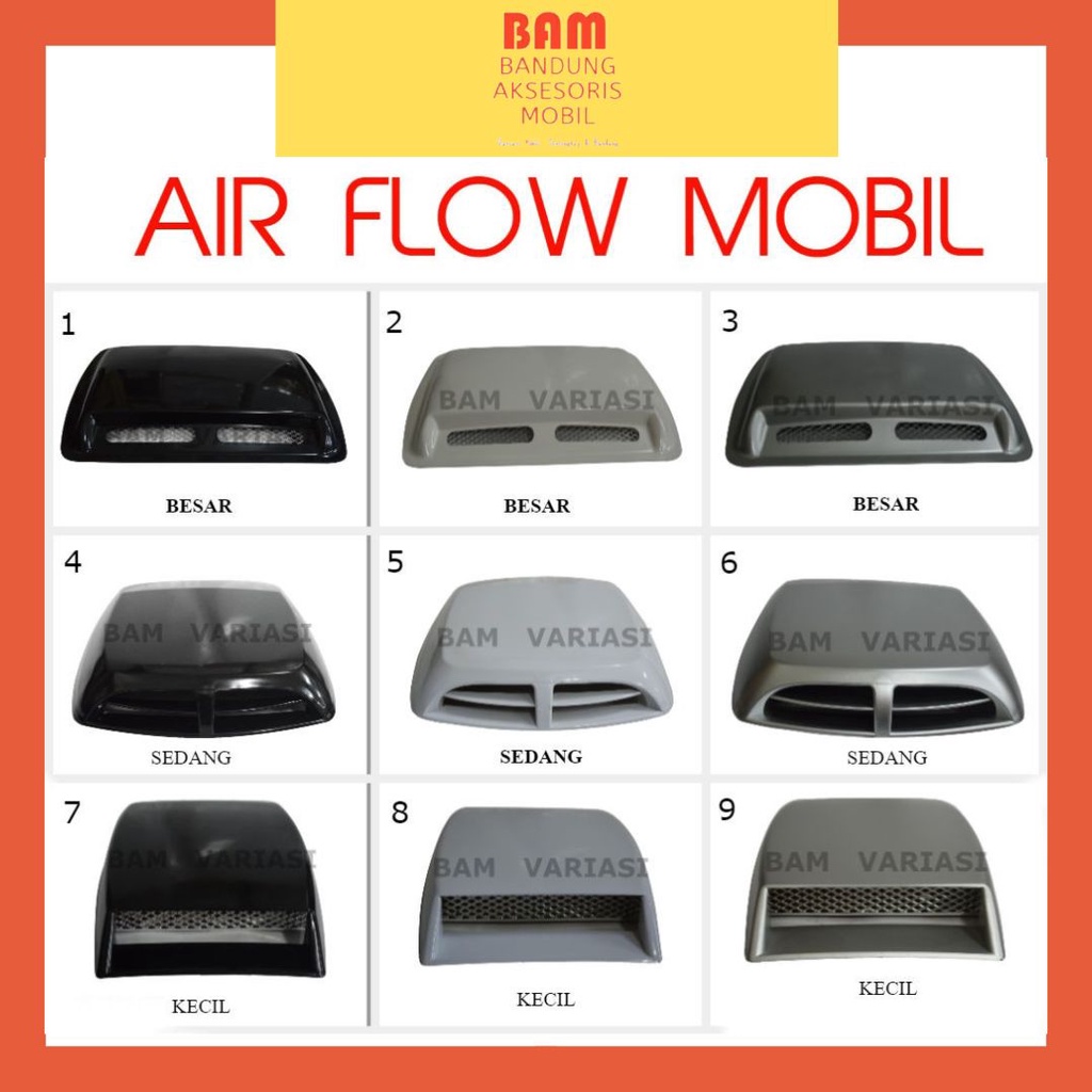 Air Flow Racing Mobil Universal Model Tempel
