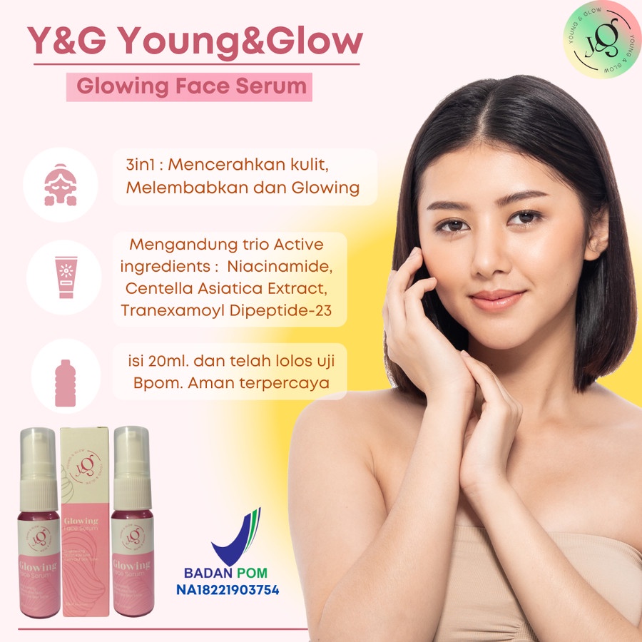 Y&amp;G Young&amp;Glow Whitening Face Serum , Serum Wajah