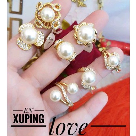 Cincin Xuping Wanita Mutiara Terbaru Cantik 2303a1