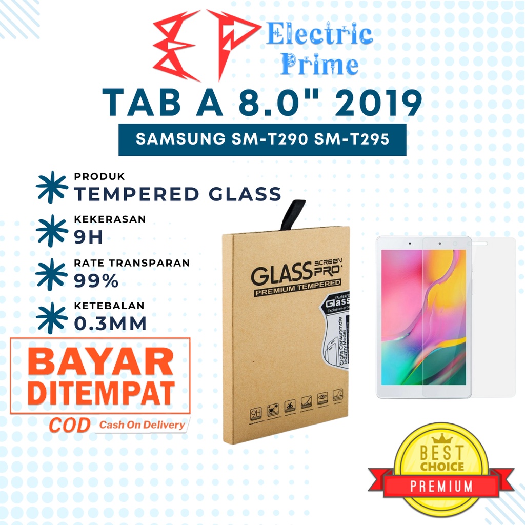 Tempered Glass Samsung Galaxy Tab A 8.0 T295 T290 2019 TRIPLEDI Anti Gores 9H Screen Protector