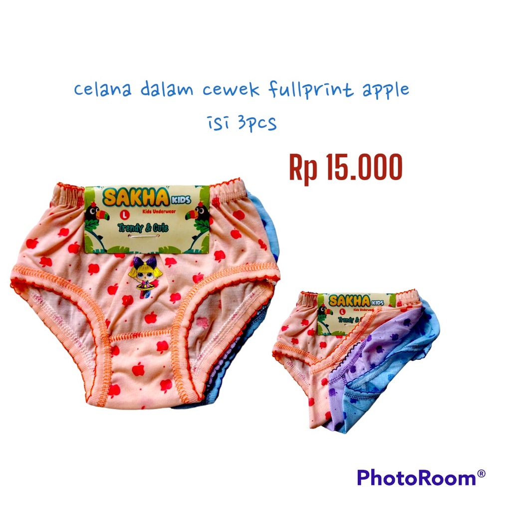 Celana Dalam Anak Cewek  Sakha Kids  ISI 3 PCS