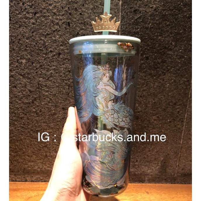Starbucks Tumbler Cold Cup Double Wall Glass Siren Anniversary 2022 Ed