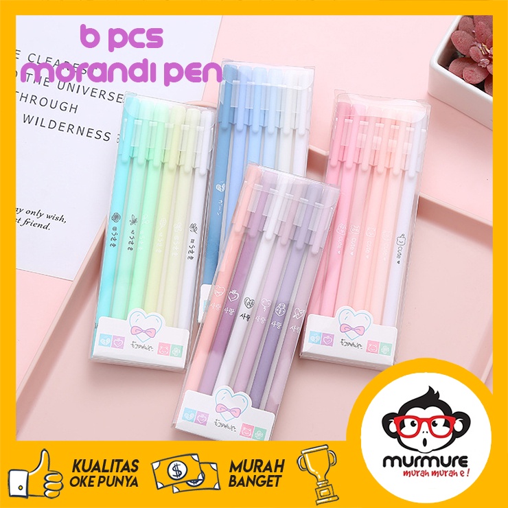 

MURMURE | PULPEN MORANDI SET 6PCS WARNA MORANDI