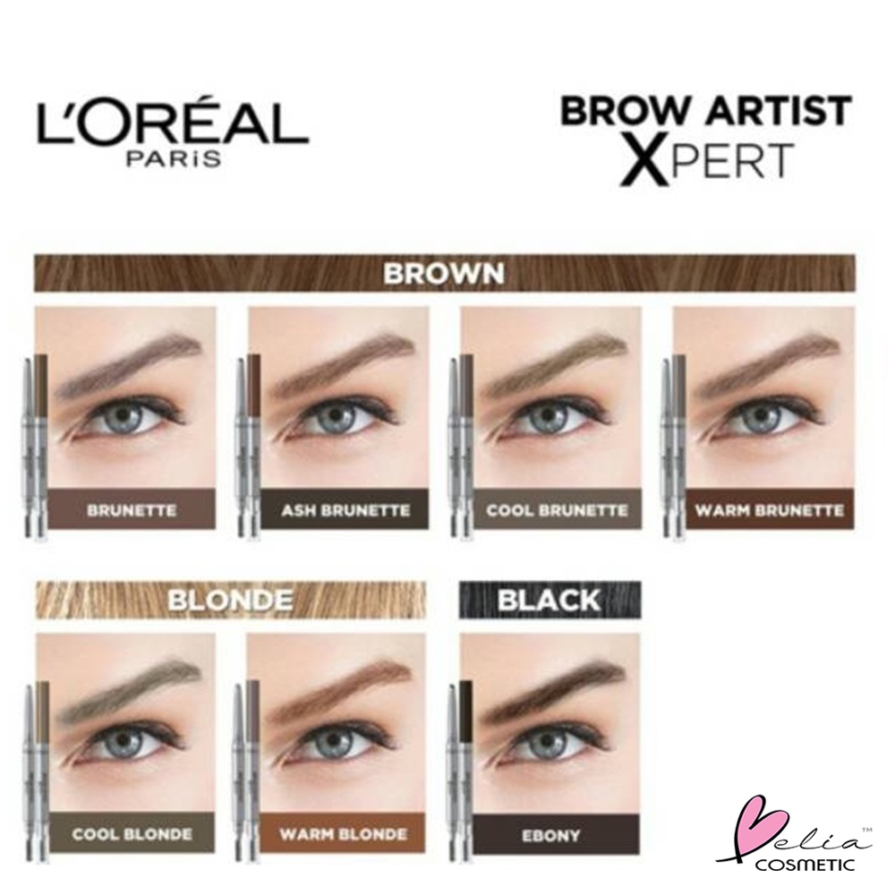 ❤ BELIA ❤ L'OREAL PARIS Brow Artist Xpert | Eye Make Up (Pensil Alis Dengan Brush Untuk Hasil Natural) | Loreal Eyebrow Pencil