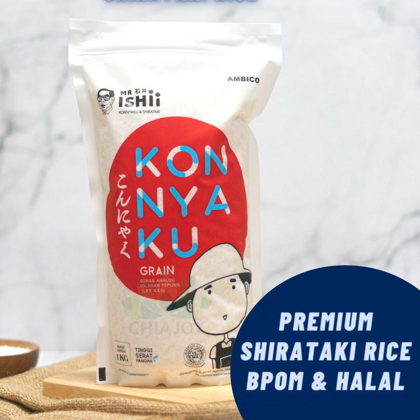 

☛ Beras Shirataki / Shirataki Rice Konnyaku 1 KG Chiajoy Rendah Kalori Terbaik untuk Diet ֍