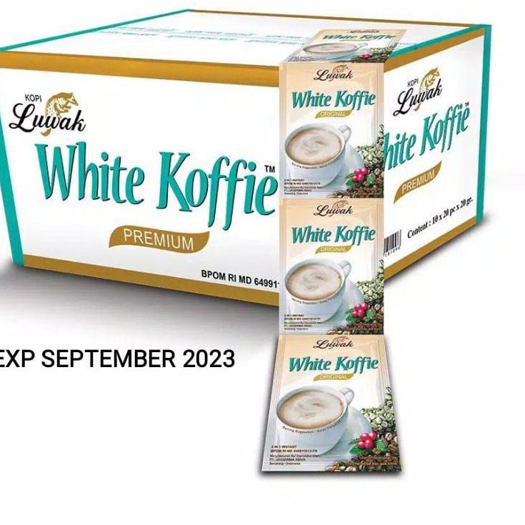 

Ready Stok Kopi Luwak white Coffe original 20g RENCENG ( ISI 10)
