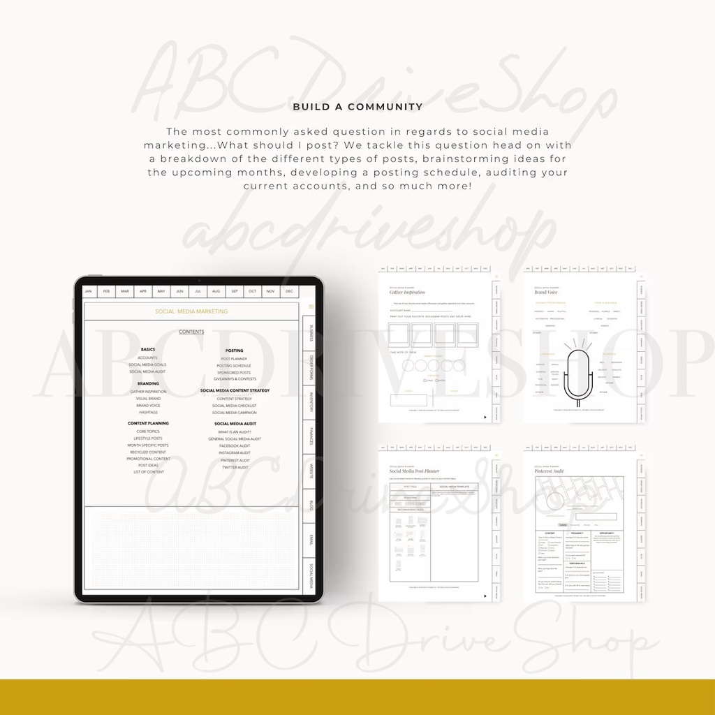 Digital Planner &amp; Journal - Ultimate Bussiness &amp; Social Media Planner