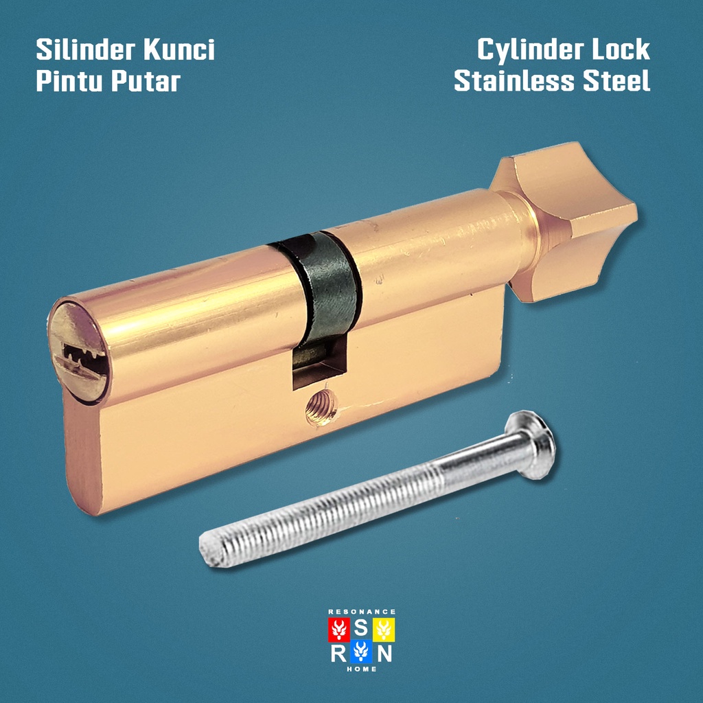 Silinder Kunci Pintu Knob Knop Model Putar 70MM Cylinder Keyhole Set Resonance Home