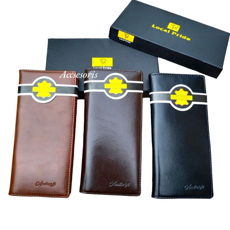 Dompet Kulit Asl Panjang. Dompet Pria Wanita Kulit glossy