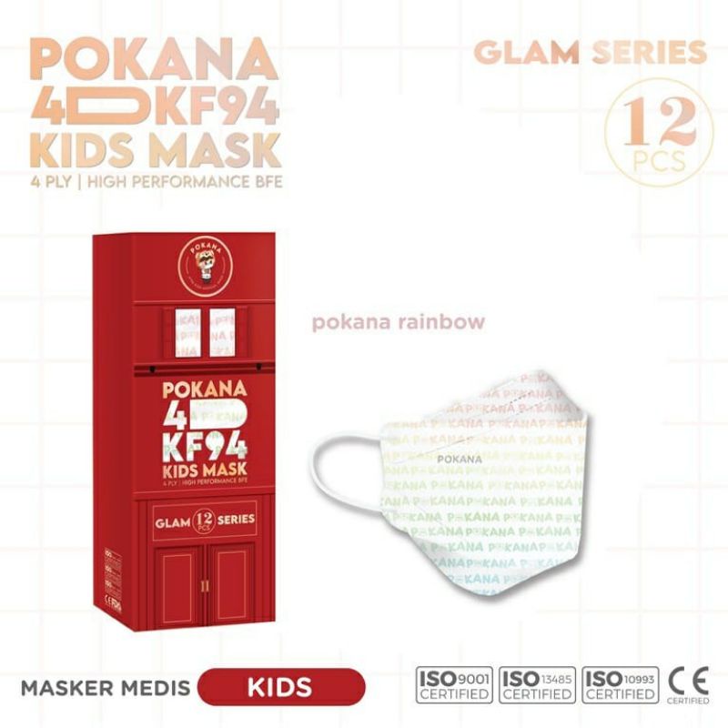 Pokana 4D KF 94 Kids Masker Rainbow