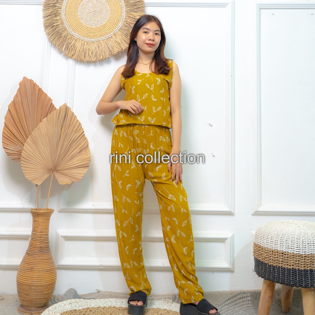 Jumpsuit Cipir Panjang Bunga