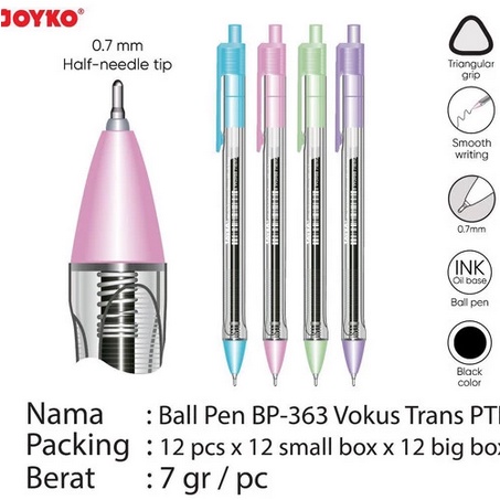 

pena pulpen joyko BP 363 harga per batang/ pcs