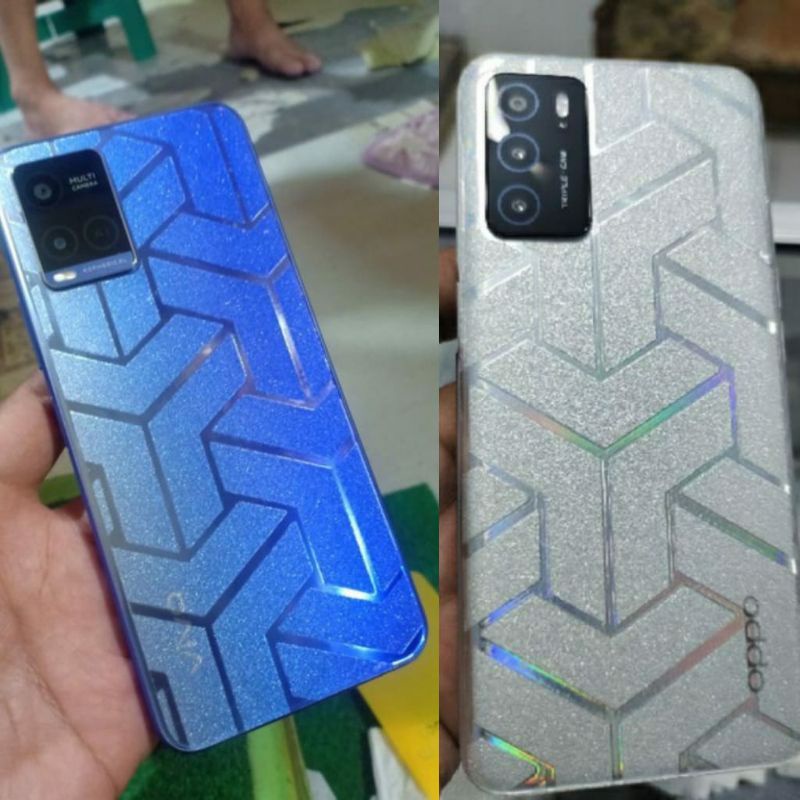 Garskin Glitter Transformer Transparan Anti Gores VIVO V9 Anti Gores Anti jamur hp