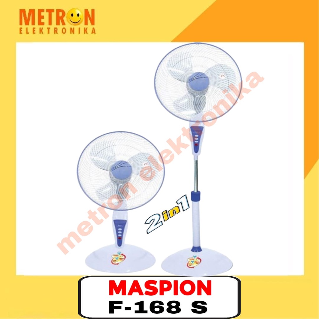 MASPION F 168 S KIPAS ANGIN / STAND FAN / DESK FAN 16 INC / F168S