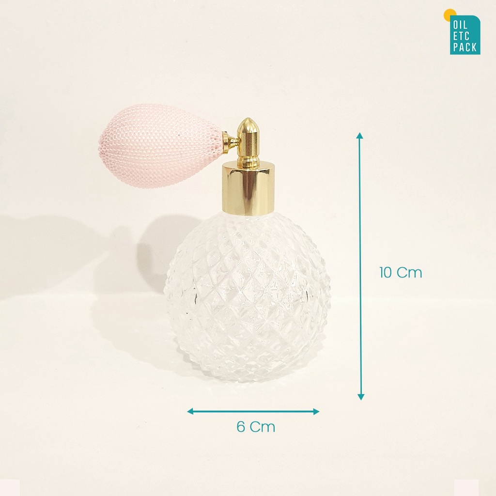 Pink Lux Parfum Spray Kaca 100ml (TANPA ALAT)/ Wadah Kosong Isi Ulang Minyak Wangi Travel Unik