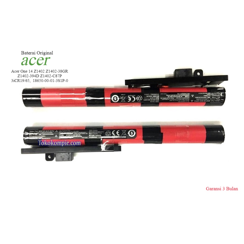 Baterai Acer Aspire One 14 Z1402 Z1402-38GR Z1402-394D Z1402-C87P Z1402-C6UV Z1402-C6YW / 18650-00-0