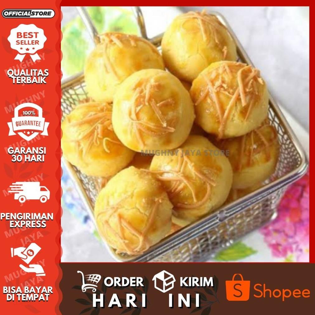 

KUE KERING NASTAR NANAS WISMAN / KUE NASTAR NANAS ISI 250 GRAM (1/4 KG ) / KUE NASTAR ISI NANAS TOPING KEJU / KUE HOMEMADE TERMURAH / KUE LEBARAN .