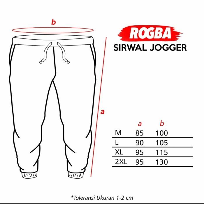 Sirwal Jogger Pria - Celana Sirwal Training Pria - Hitam Rogba