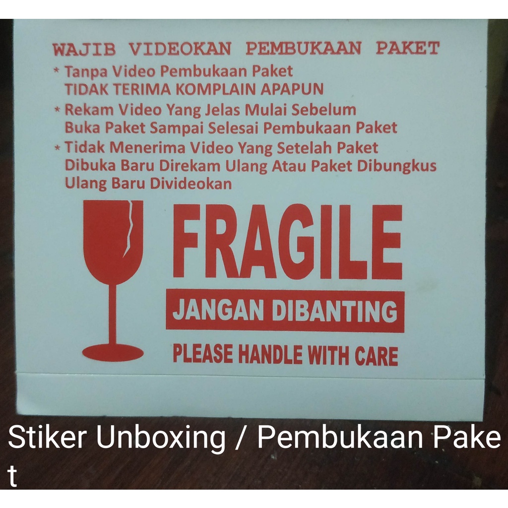 

Stiker / Label Unboxing / Pembukaan Paket