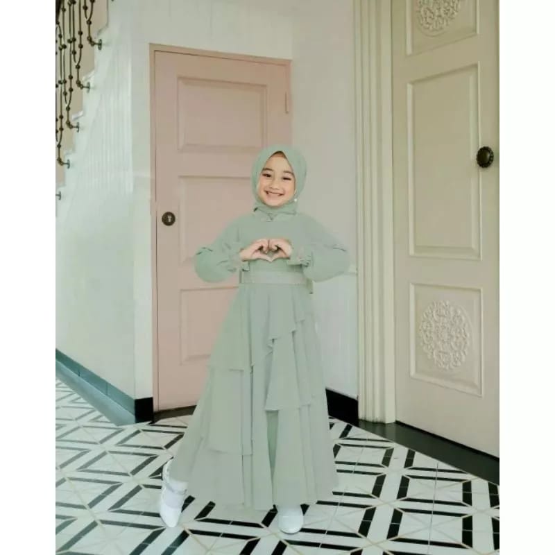 Baju Muslim Anak Tanggung Terbaru 2023 Mikayla Kids Bahan Ceruty Babydoll Premium Baju Gamis Anak Tanggung Kekinian Terbagus Baju Lebaran Terbagus 2023 Gamis Anak Kekinian Pakaian Muslim Anak Perempuan 2023 5 Variant Warna Terbaru