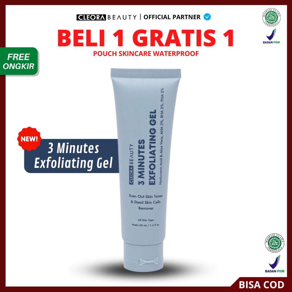 [ AGEN RESMI ] Cleora Beauty 3 Minutes Exfoliating Gel | Eksfoliasi Original BPOM