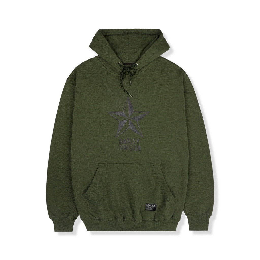 Jaket hoodie stars olive / hoodie barley unisex / sweater hoodie pria wanita premium