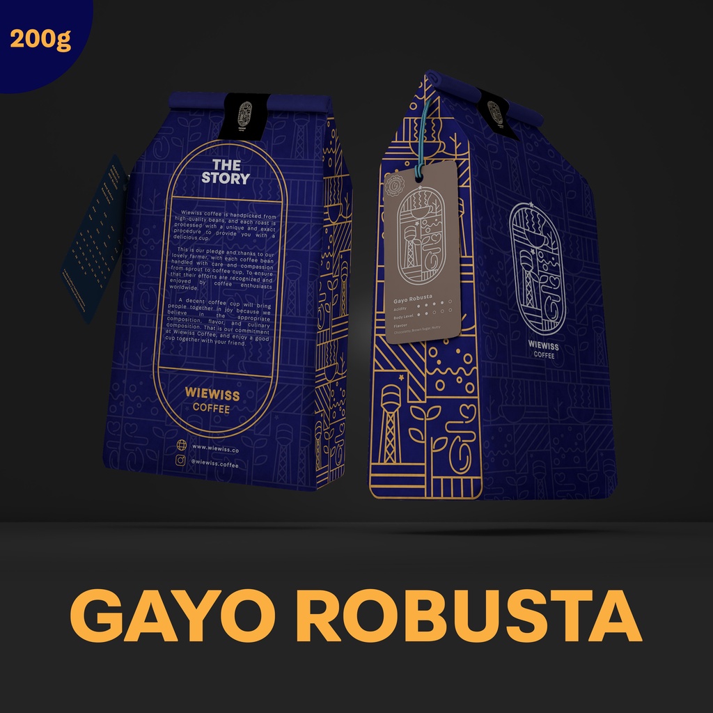 

Wiewiss Kopi Robusta Gayo Robusta Coffee - 200 Gram
