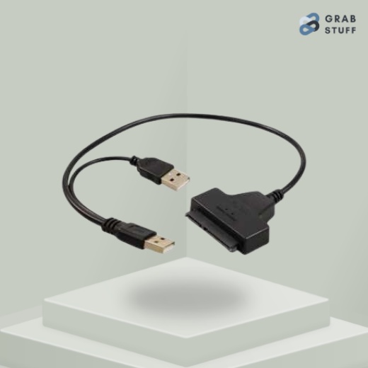 Kabel Penghubung Hardisk HDD External Untuk PC Laptop Komputer / Kabel SATA to USB 2.0 HDD / Kabel Penghubung SSD 2.5 Inch Adaptor / Adapter Converter Hardisk External / Kabel Hardisk Ekternal PC USB 2.0 / Sparepart Komputer Hardisk