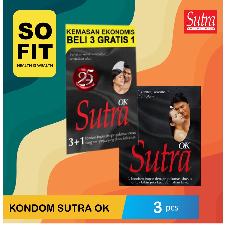 Kondom Sutra OK Hitam Isi 3 Pcs / Kondom Import