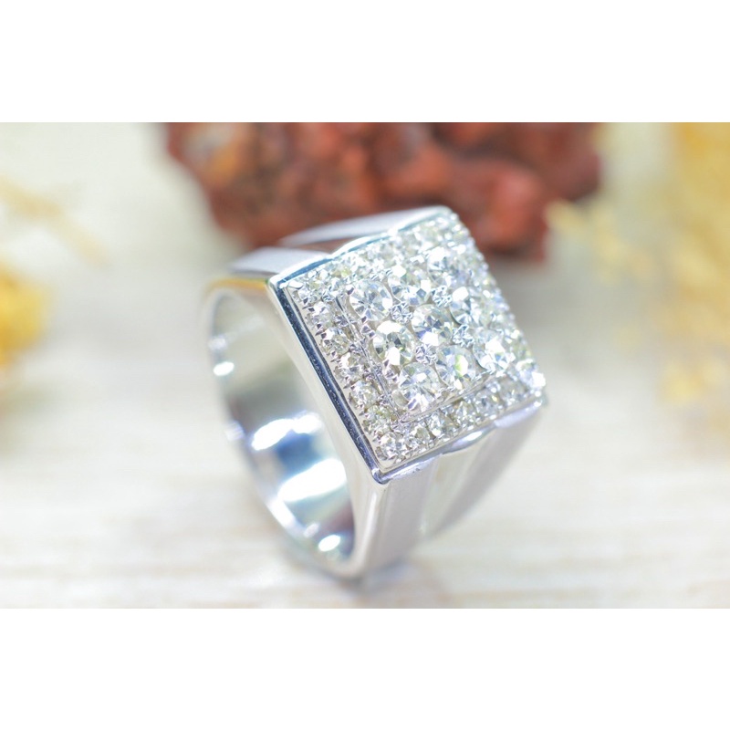 Cincin Perak Berlian Full Berlian Banjar